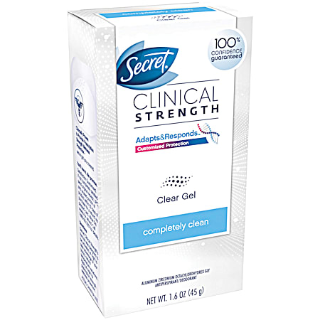 1.6 oz Clinical Strength Completely Clean Gel Anti-Perspirant & Deodorant