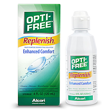 4 oz Opti-Free Replenish Enhanced Comfort Drops