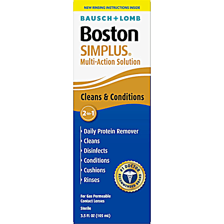 BOSTON 3.5 oz Simplus Multi-Action Contact Lens Cleaning Solution