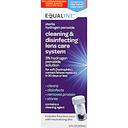 EQUALINE 12 oz Cleaning & Disinfecting Lens Care System