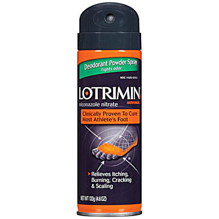 LOTRIMIN 4.6 oz Athlete's Foot Antifungal Deodorant Powder Spray