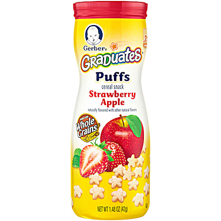 Gerber Graduates Puffs 1.48 oz Strawberry Apple Cereal Snack