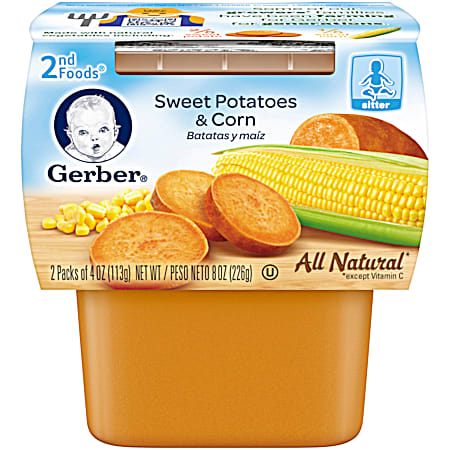 Gerber 2nd Foods 4 oz Sweet Potato & Corn Baby Food  - 2 Pk