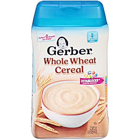 Gerber 8 oz Whole Wheat Whole Grain Cereal