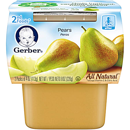 Gerber 2nd Foods 4 oz Pear Baby Food  - 2 Pk