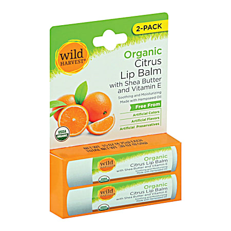 Wild Harvest Citrus Lip Balm - 2 ct
