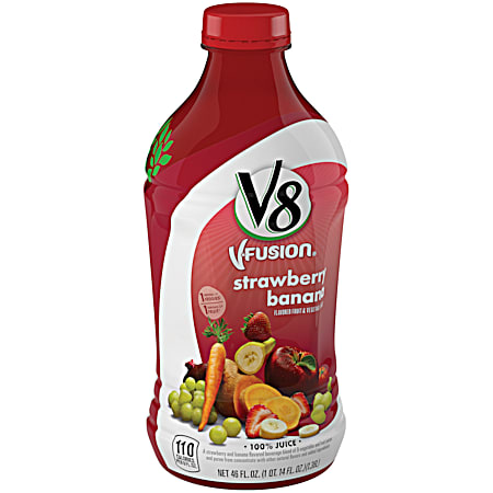 V8 V-Fusion 46 fl oz Strawberry Banana Fruit & Vegetable Juice