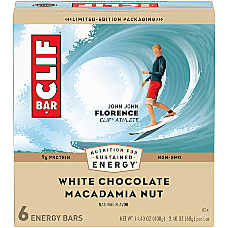 Clif Bars White Chocolate Macadamia Nut Energy Bars - 6 pk