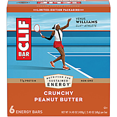 Clif Bars Crunchy Peanut Butter Energy Bars - 6 pk