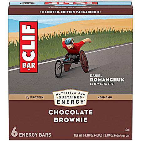 Clif Bars Chocolate Brownie Energy Bars - 6 pk