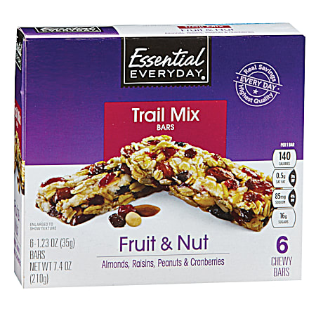 Essential EVERYDAY Fruit & Nut Trail Mix Granola Bars - 6 Pk