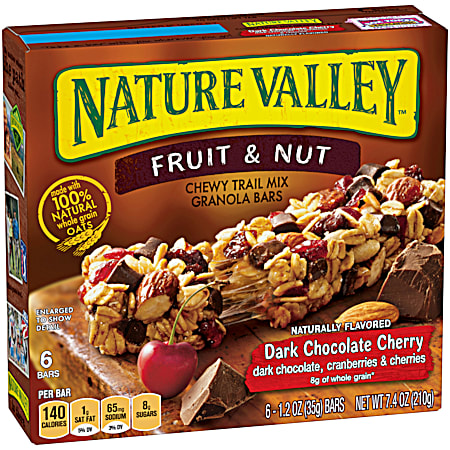 Nature Valley Fruit & Nut Dark Chocolate Cherry Granola Bars - 6 Pk