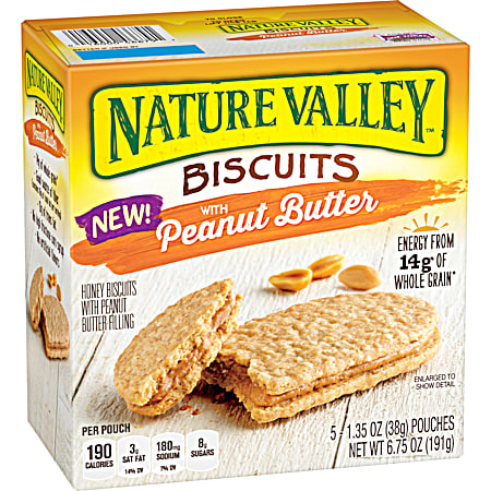Nature Valley Biscuits w/ Peanut Butter - 5 Pk