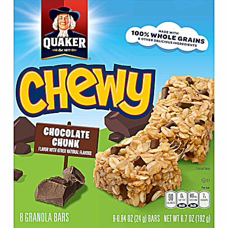 Chewy 6.7 oz Classic Chocolate Chunk Granola Bars - 8 Pk