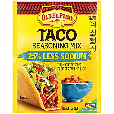 OLD EL PASO 1 oz Taco Seasoning Mix - Less Sodium