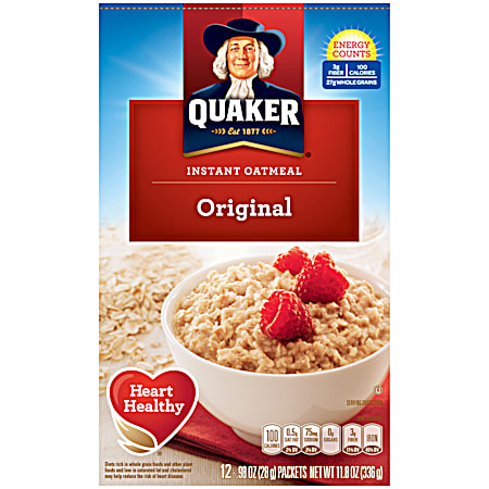 Heart Healthy Original Instant Oatmeal - 12 ct