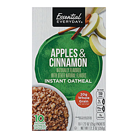 12.3 oz Apple & Cinnamon Instant Oatmeal - 10 Pk