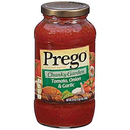 24 oz Chunky Garden Tomato, Onion & Garlic Italian Sauce