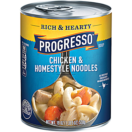 Rich & Hearty 19 oz Chicken & Homestyle Noodles Canned Soup