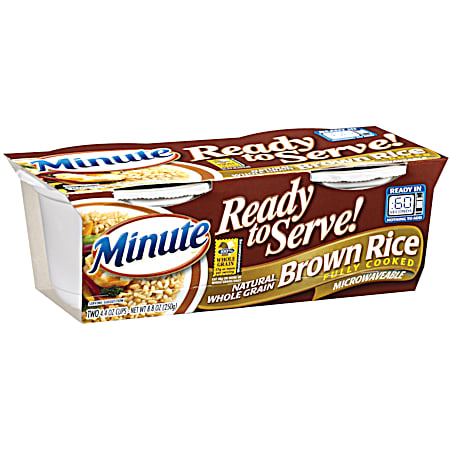 MINUTE RICE Ready To Serve Brown Rice - 2 pk