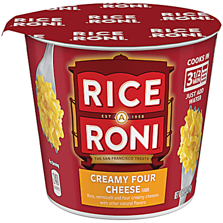 RICE-A-RONI 2.25 oz Instant Creamy Four Cheese Flavor Rice Cup