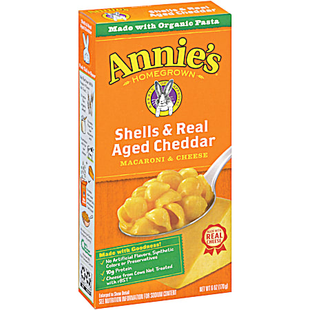Annie's 6 oz Shells & Real Aged Cheddar Macaroni & Cheese