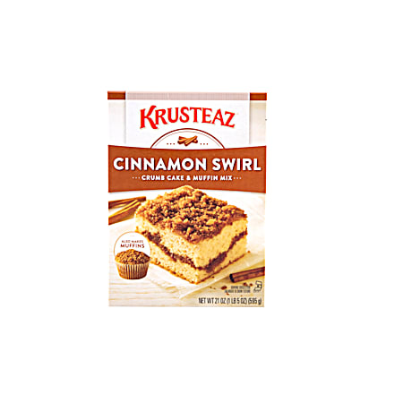 KRUSTEAZ 21 oz Cinnamon Swirl Crumb Cake & Muffin Mix