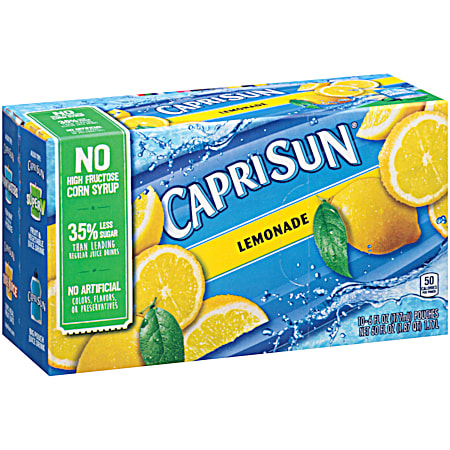 CAPRI SUN Lemonade Juice Drink Beverage - 10 Pk