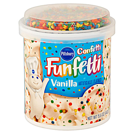 Pillsbury Confetti Funfetti 15.6 oz Vanilla Frosting