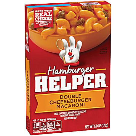 HAMBURGER HELPER Double Cheeseburger Macaroni 6 oz Dry Meal Kit
