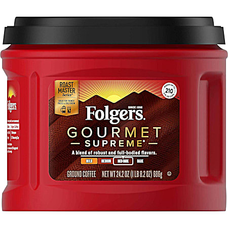 Folgers 24.2 oz Gourmet Supreme Medium-Dark Ground Coffee