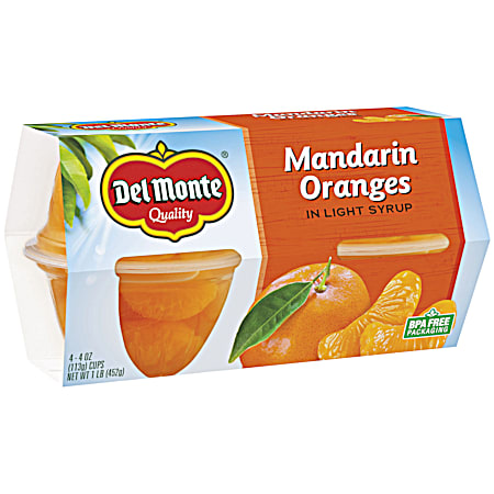 Del Monte Mandarin Oranges in Light Syrup - 4 Pk