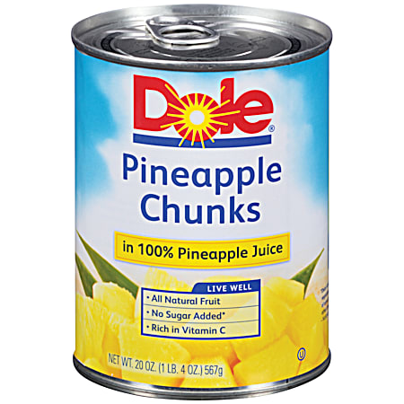 Pineapple Chunks in Pineapple Juice - 20 Oz.