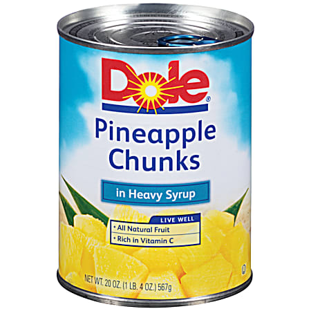 Pineapple Chunks in Heavy Syrup - 20 Oz.