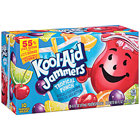 Jammers Tropical Punch Juice Drinks - 10 pk