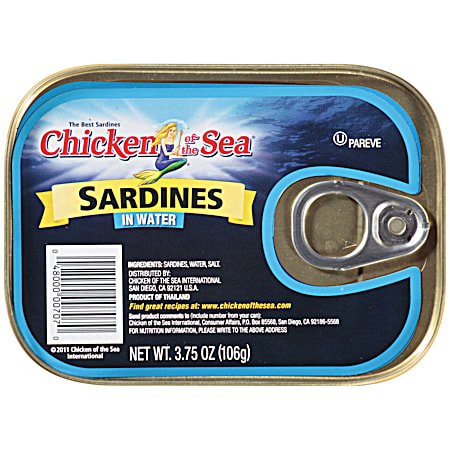 CHICKEN OF THE SEA 3.75 oz Sardines in Water