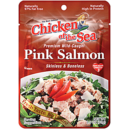 CHICKEN OF THE SEA Premium Wild-Caught Pink Salmon Skinless & Boneless Pouch