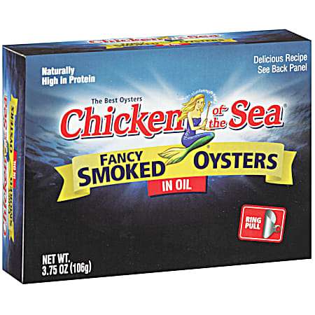CHICKEN OF THE SEA 3.75 oz Fancy Smoked Oysters in Oil