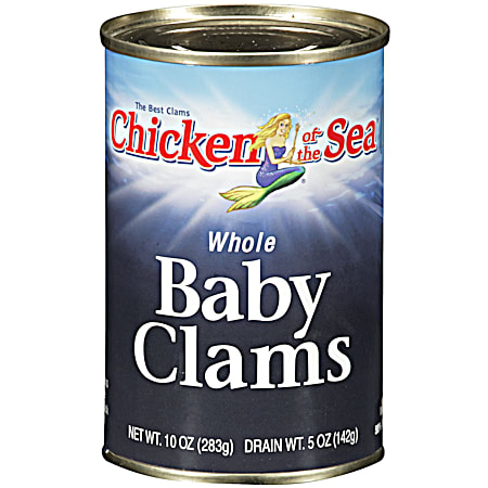 CHICKEN OF THE SEA 10 oz Whole Baby Clams