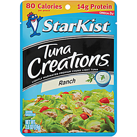 Starkist 2.6 oz Tuna Creations Ranch Pouch