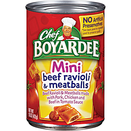 Mini Beef Ravioli & Meatballs - 15 Oz.