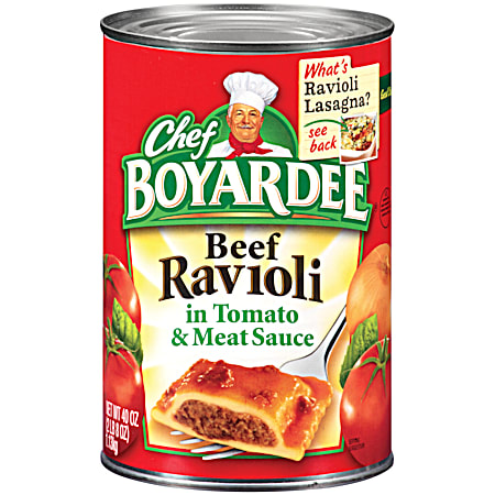 Beef Ravioli in Tomato & Meat Sauce