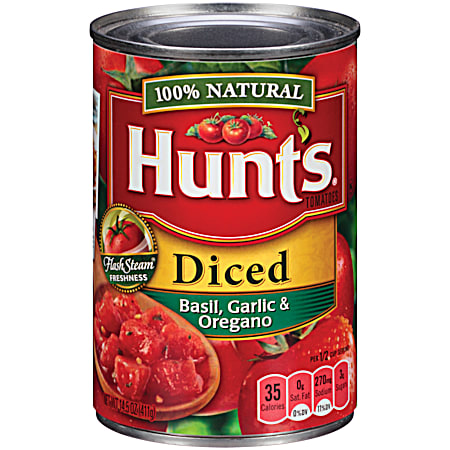 HUNT'S Diced Tomatoes w/ Basil, Garlic & Oregano