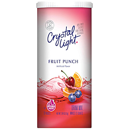 Crystal Light Fruit Punch Powdered Pitcher Drink Mix - 6 pk