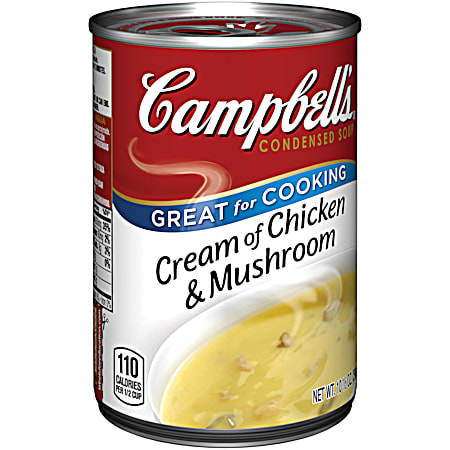 Campbell's 10.5 oz Cream of Chicken & Mushroom Condensed Soup