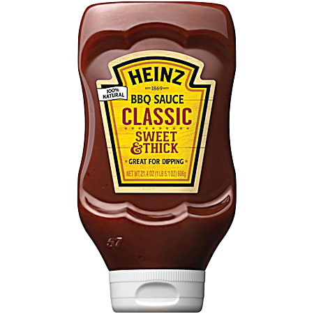 Heinz 21.4 oz Sweet & Thick Classic BBQ Sauce