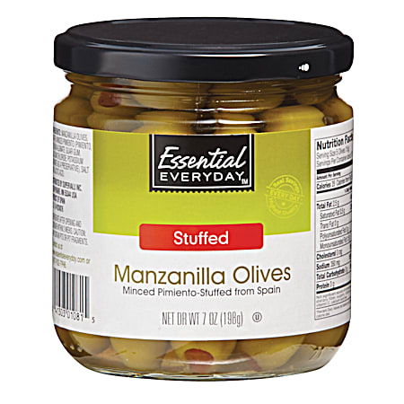 Essential EVERYDAY 7 oz Pimiento-Stuffed Manzanilla Olives
