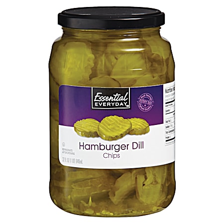 Essential EVERYDAY 32 oz Dill Pickle Hamburger Chips