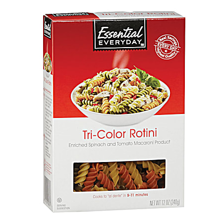 Essential EVERYDAY 12 oz Tri-Color Rotini Pasta