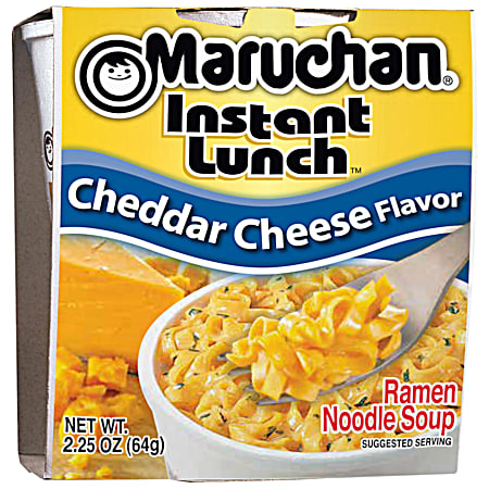 Maruchan 2.25 oz Instant Lunch Cheddar Cheese Flavor Ramen Noodle Soup